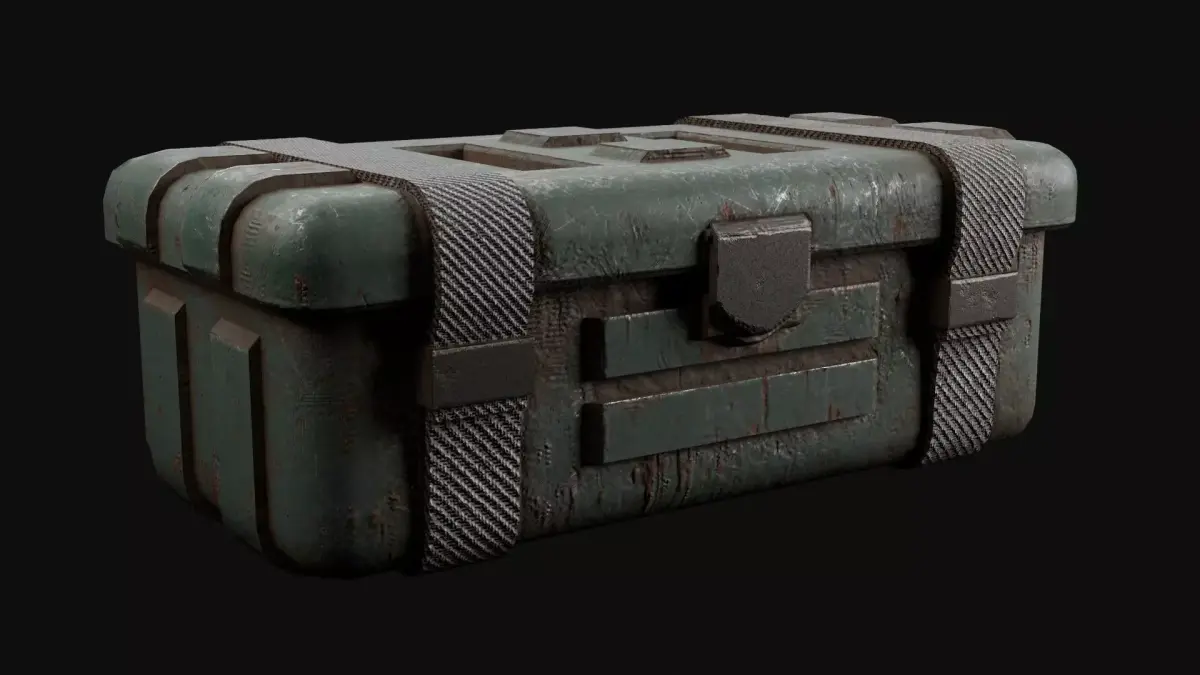 Low-Poly Realistic Military Supply Crate Low-poly 3D model