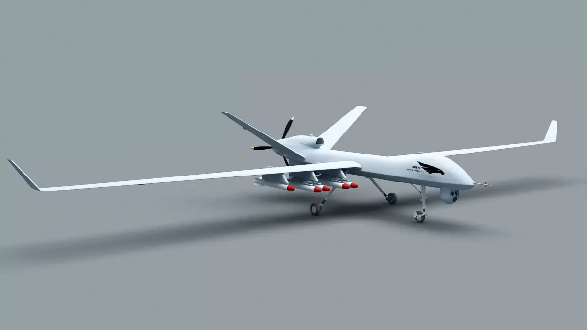 PLA Wing Loong UAV 3D model