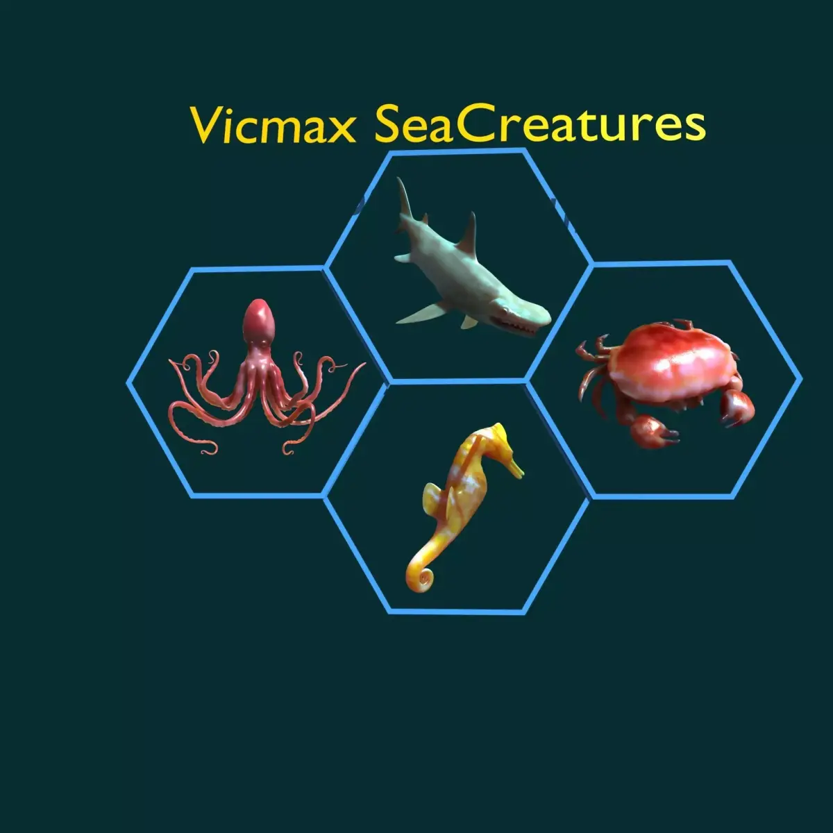 sea creature collection 3D model