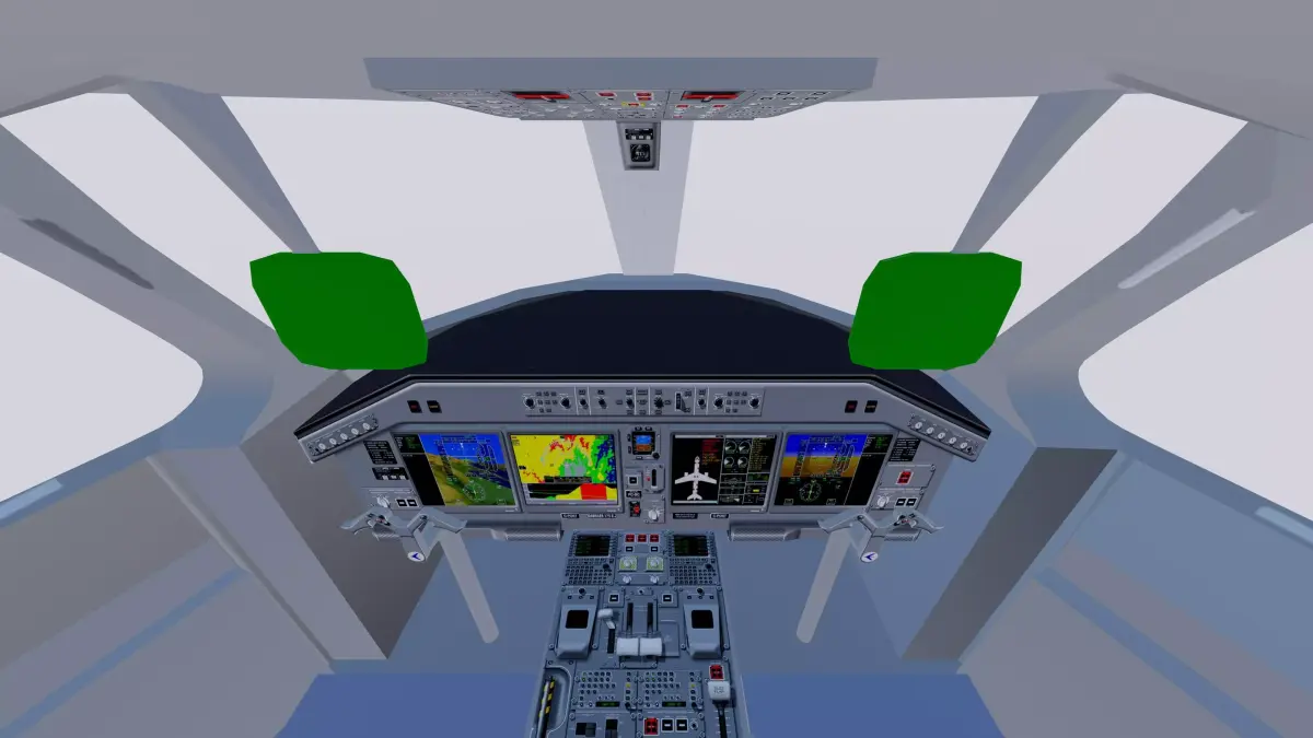Cockpit Embraer 175 E-2 Low-poly 3D model