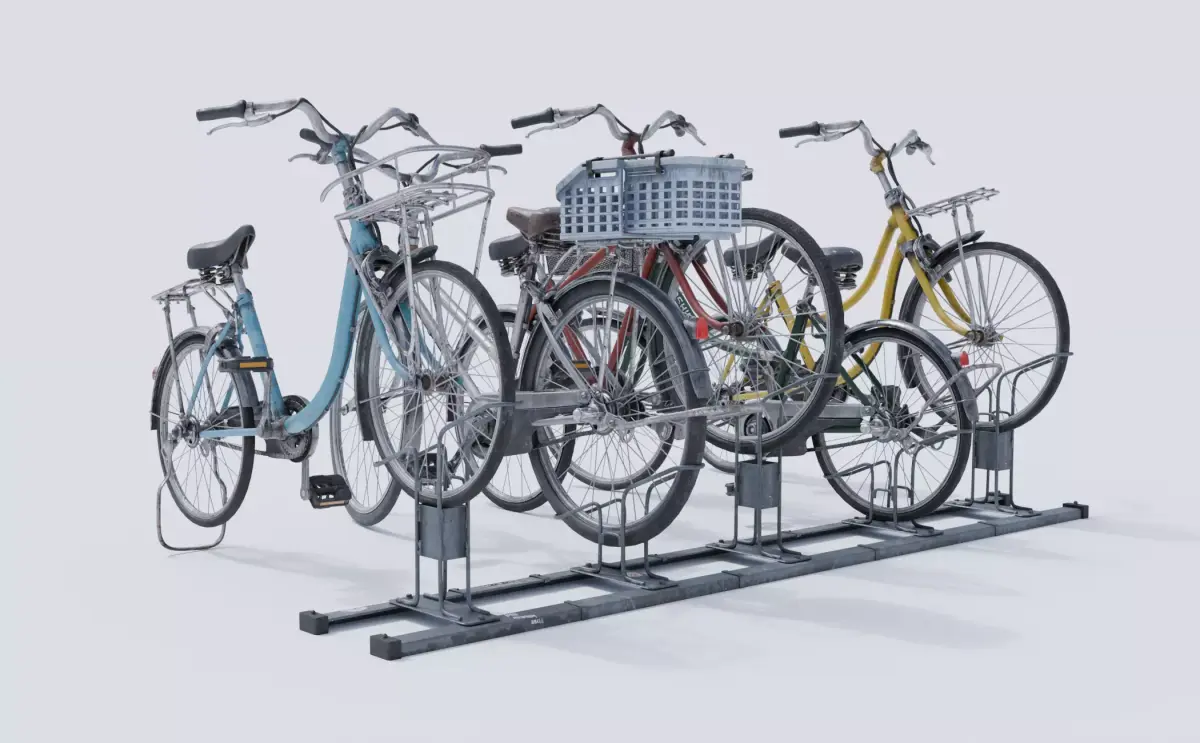 Old Bikes asset pack Low-poly 3D model