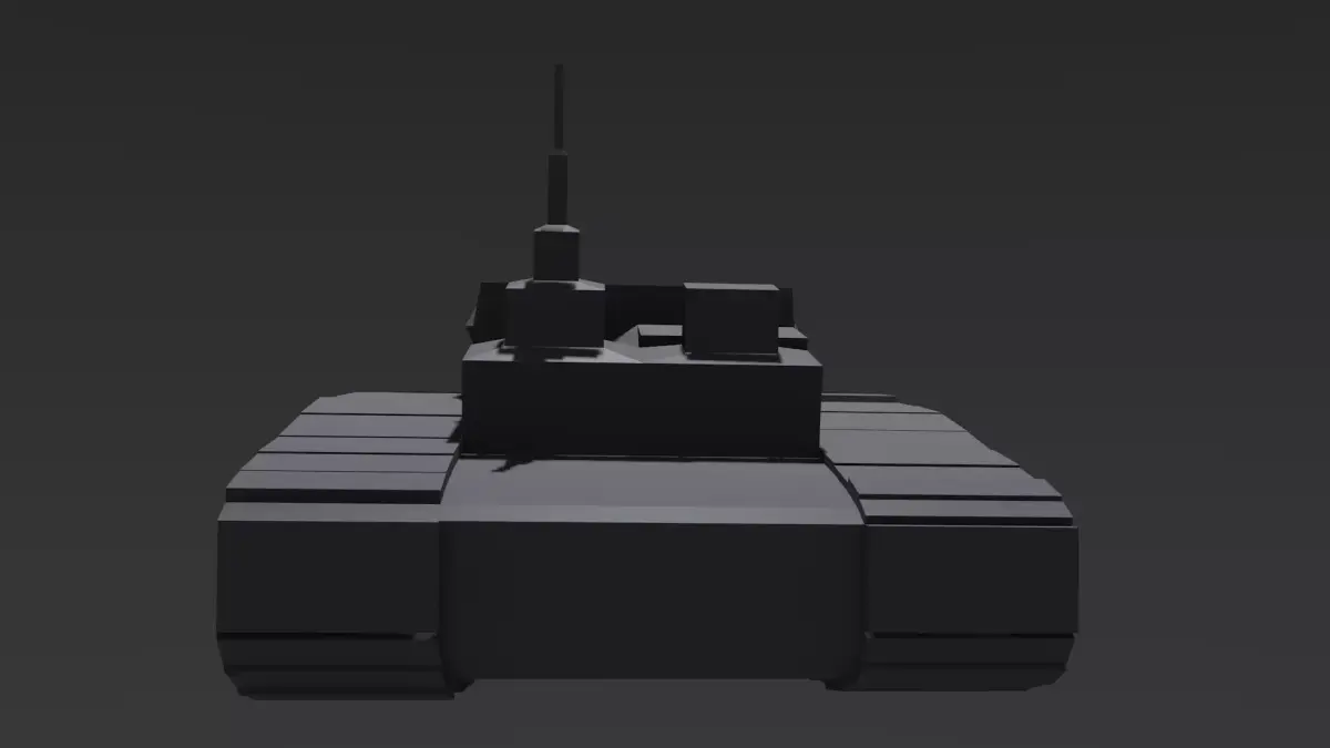 Military tank of World War 1  Low-poly 3D model