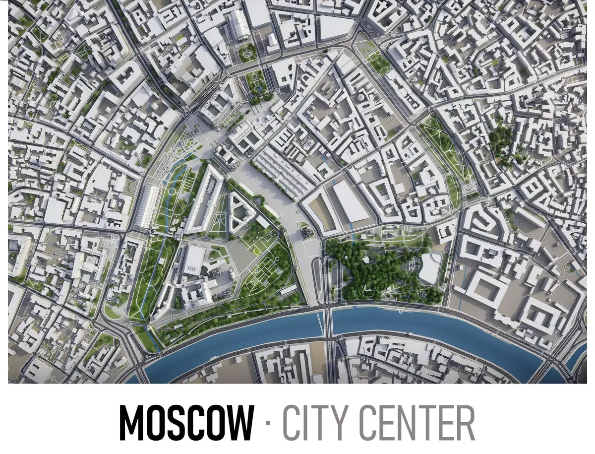 Moscow Low-poly 3D model
