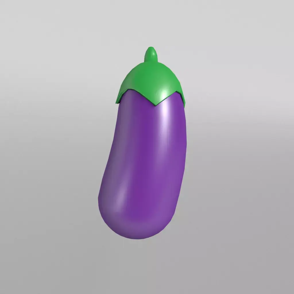 Eggplant 02 Low-poly 3D model