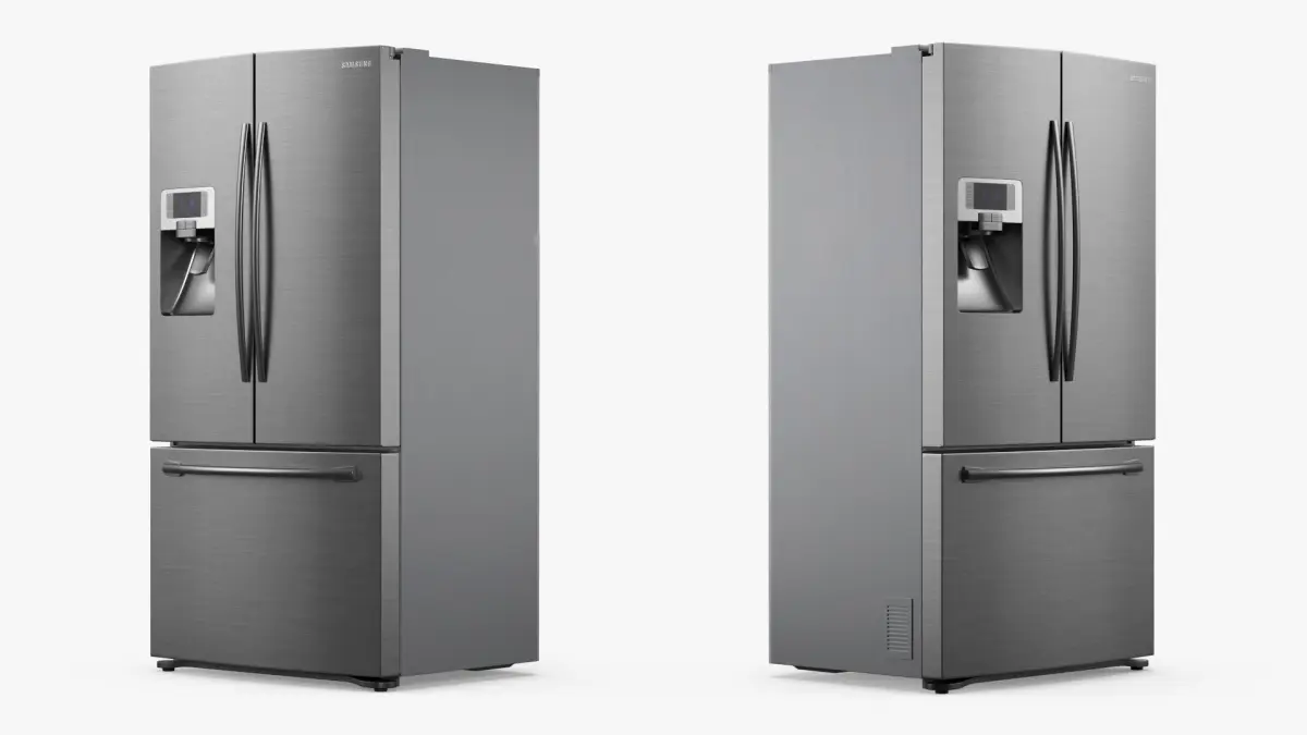 Samsung French Door Refrigerator With Bottom Freezer 3D model