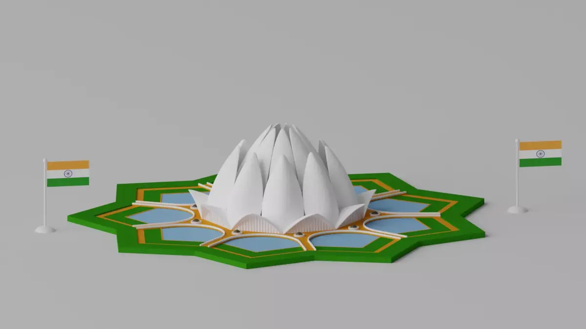 Lotus Temple India 3D model