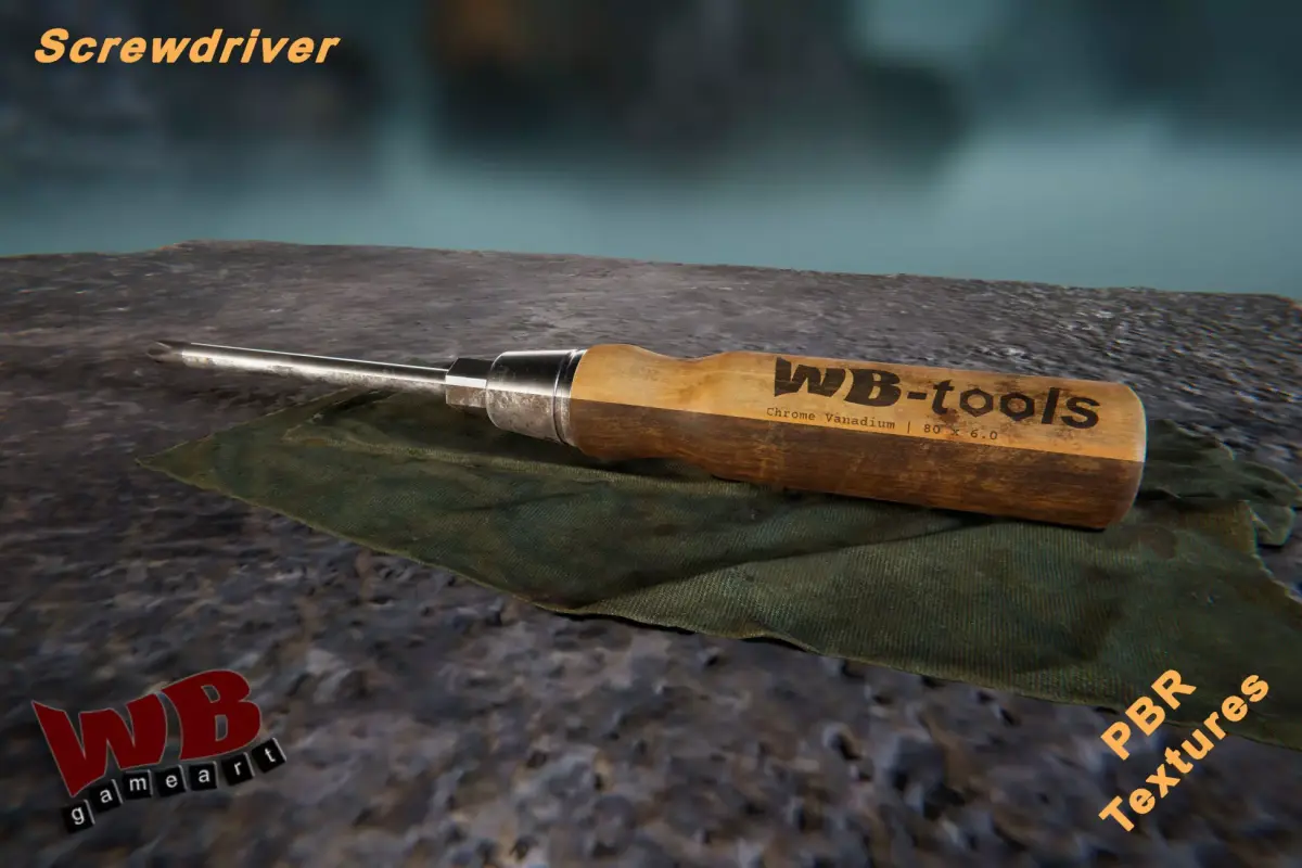Screwdriver Low-poly 3D model 56