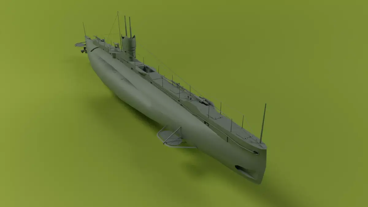 HMS E40 Low-poly 3D model