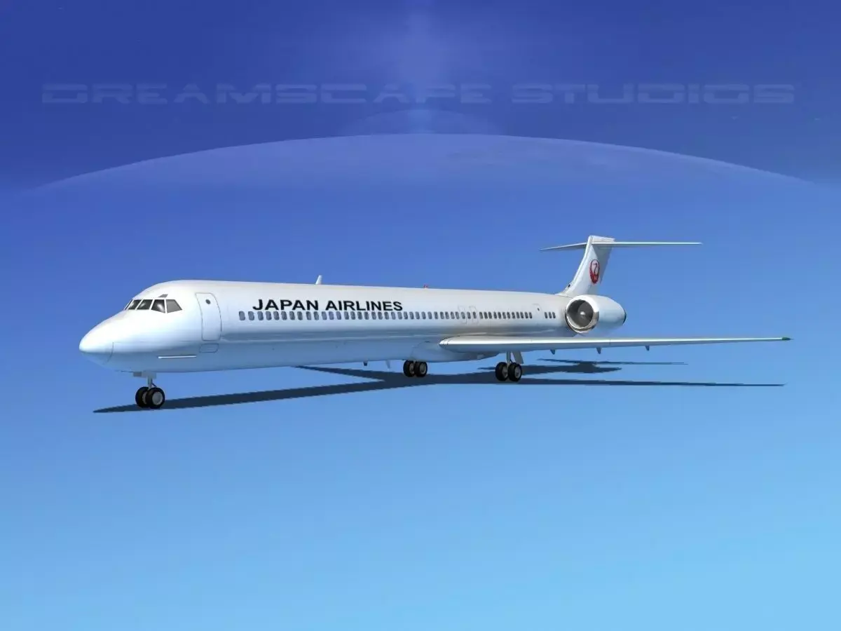Douglas MD-80 Japan Airlines 3D model
