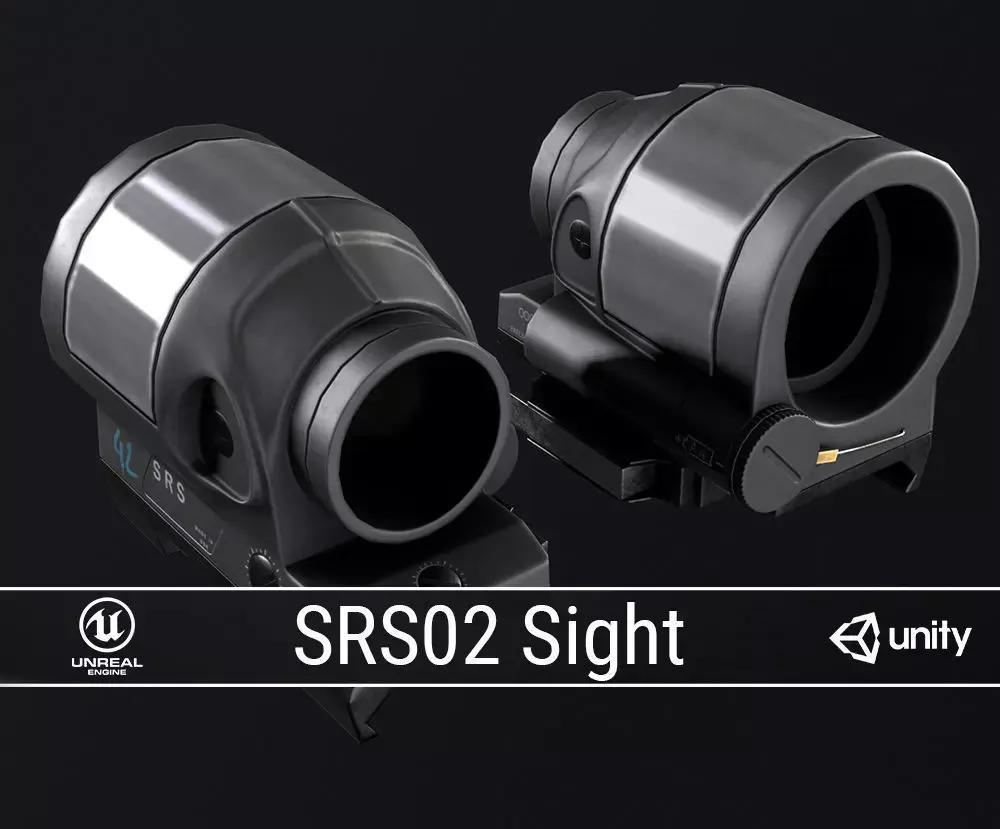 PBR SRS02 Sight Low-poly 3D model