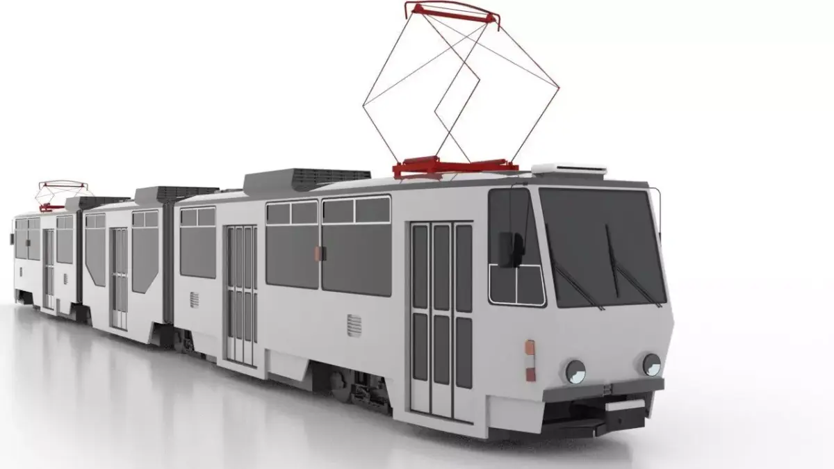 Tatra KT8D5R-N2 Low Low-poly 3D model