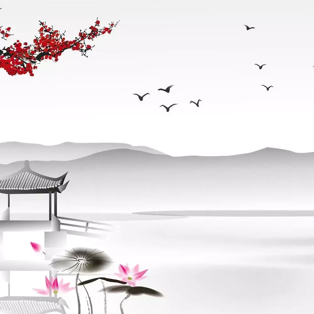 Zen Ink Landscape Wallpaper Texture  Texture