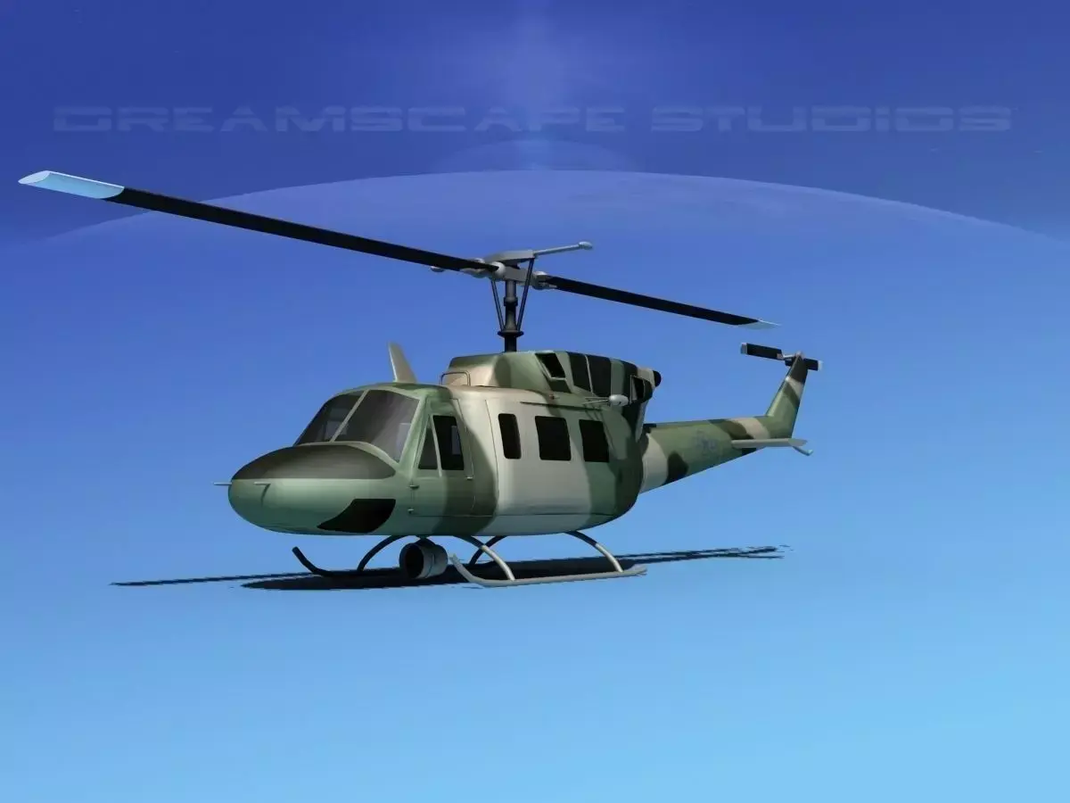 Bell UH-1N Army Forest Gunship 3D model