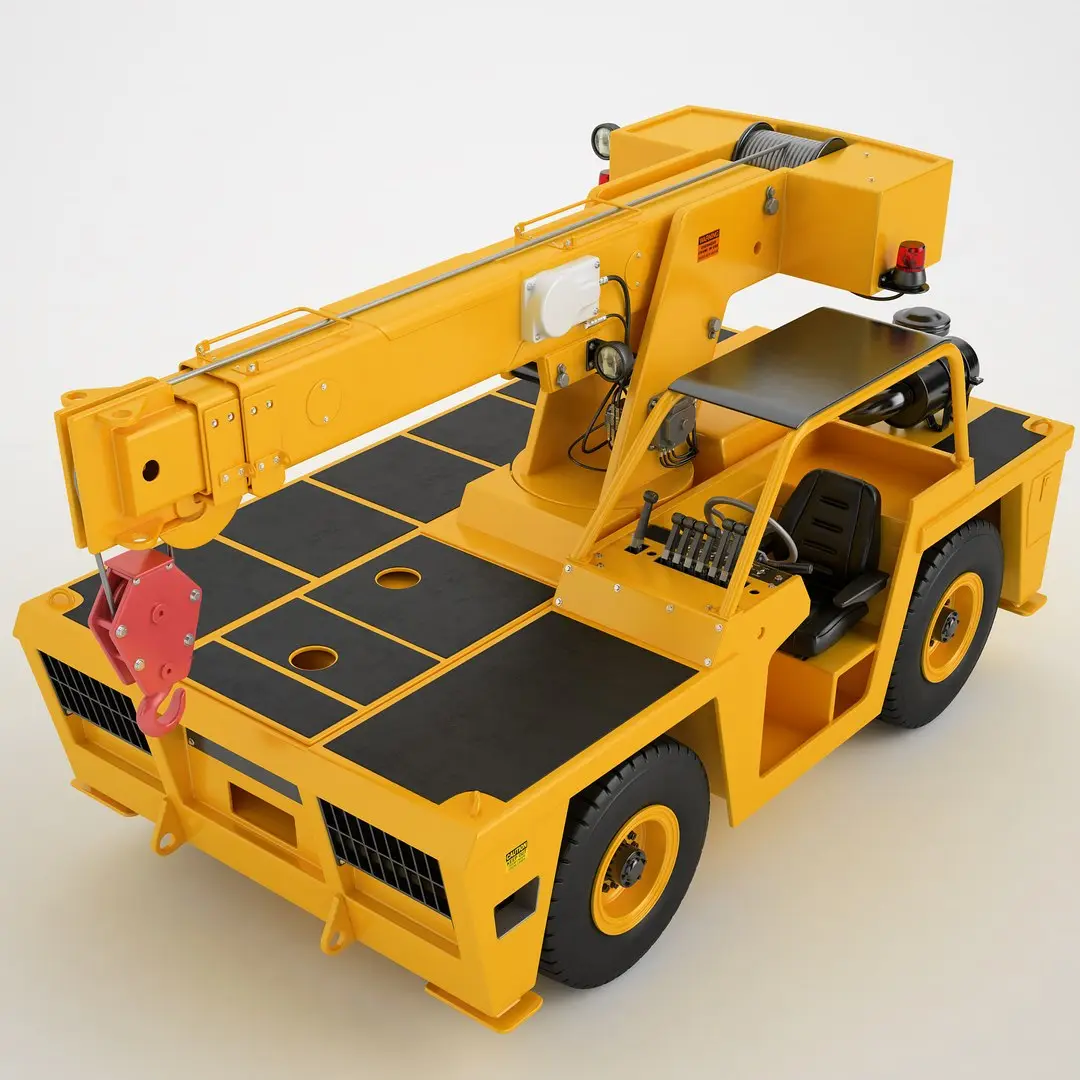 Industrial Carry Deck Crane 01 3D model