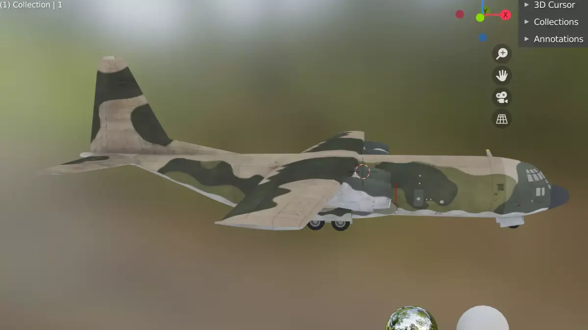 air c130 Low-poly 3D model