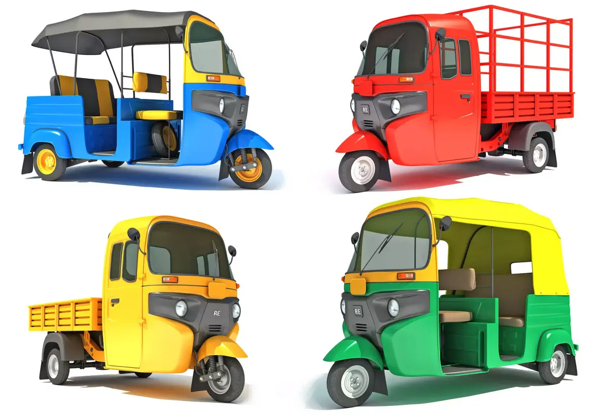 Auto Rickshaw Models Collection 3D Model Pack