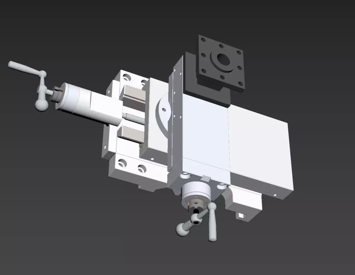 Xy fine tuning handle adjusts the module 3D model