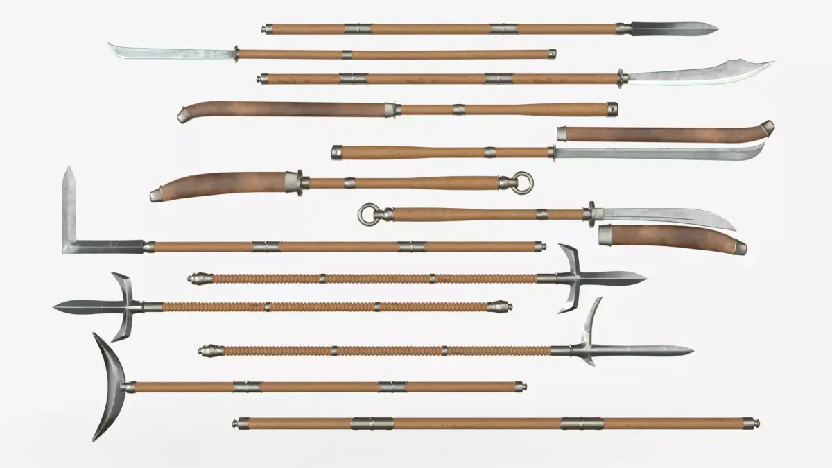 Japanese Spears Collections  Wood 3D model