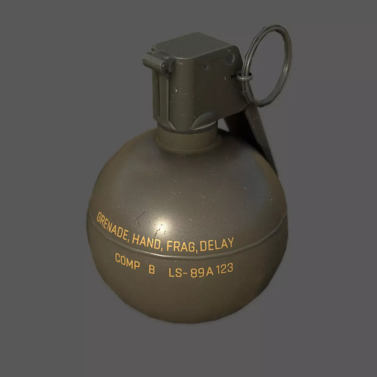 M67 Frag Grenade Low-poly 3D model get