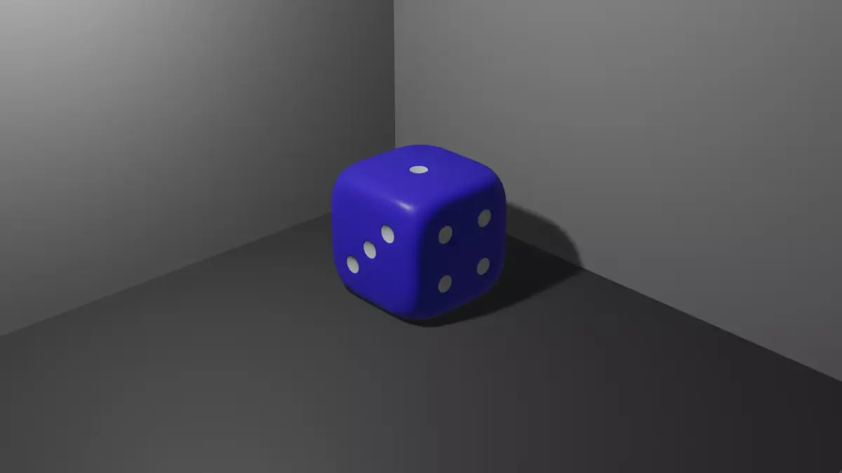 Just a simple dice Low-poly 3D model