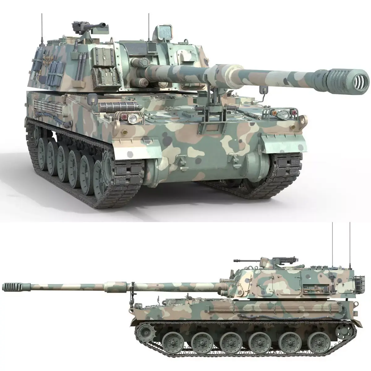 K9 Thunder Howitzer   Low-poly 3D model