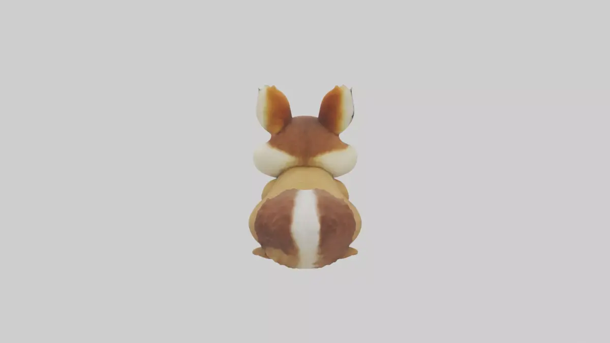 Chipmunk stuffing cheeks model 3D model