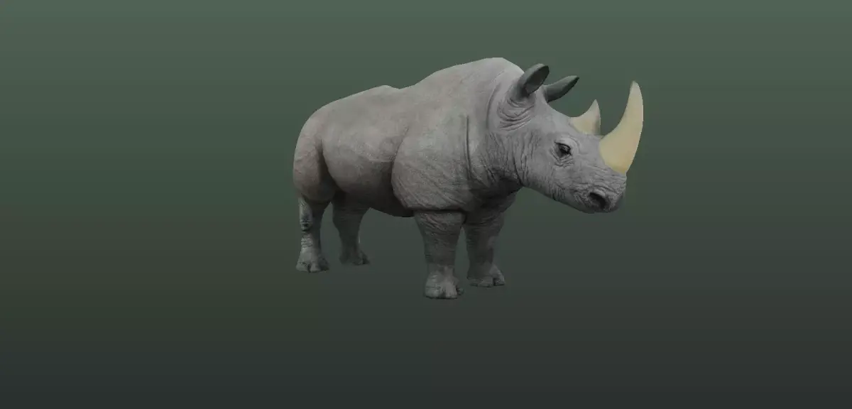 Rhino Hybrid Game Low-poly 3D model