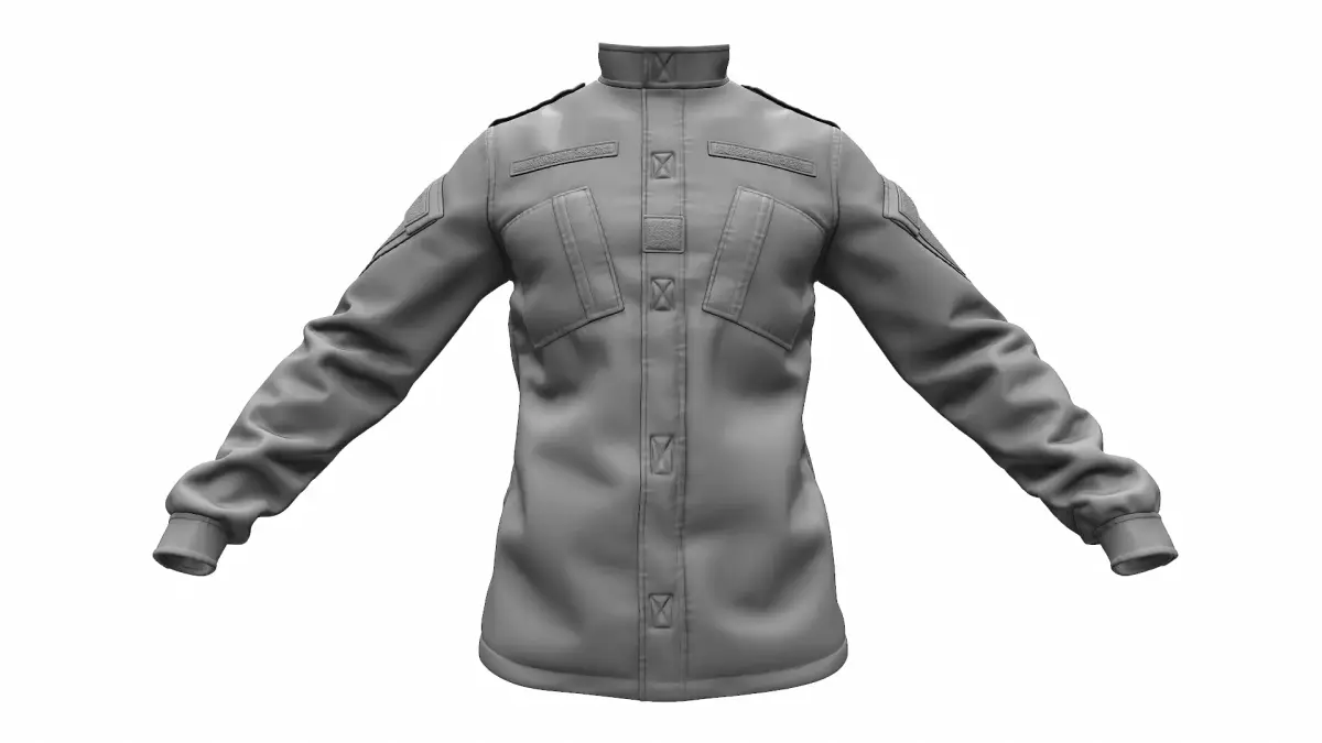 ACU Army Combat Uniform Jacket High Poly 3D model