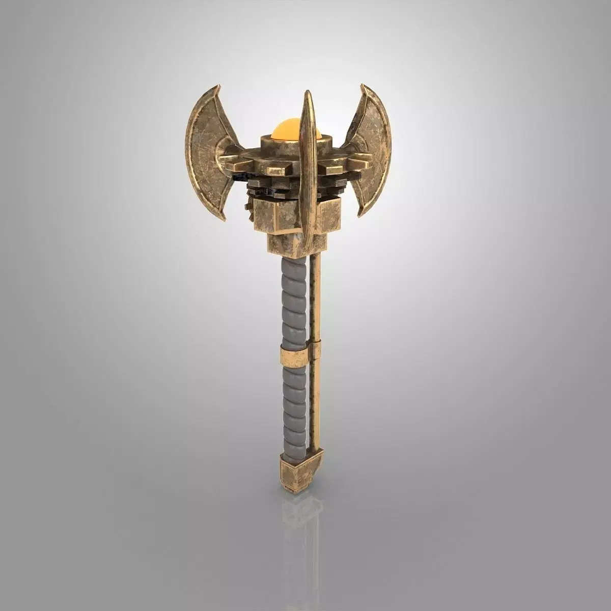 Axe Of Warrior bronze metal  Low-poly 3D model