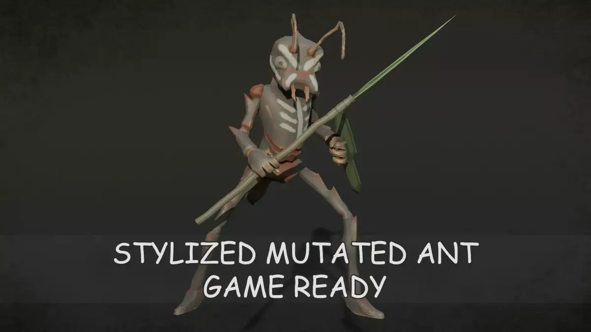 Low Poly Stylized Monster - Mutated Ant Low-poly 3D model