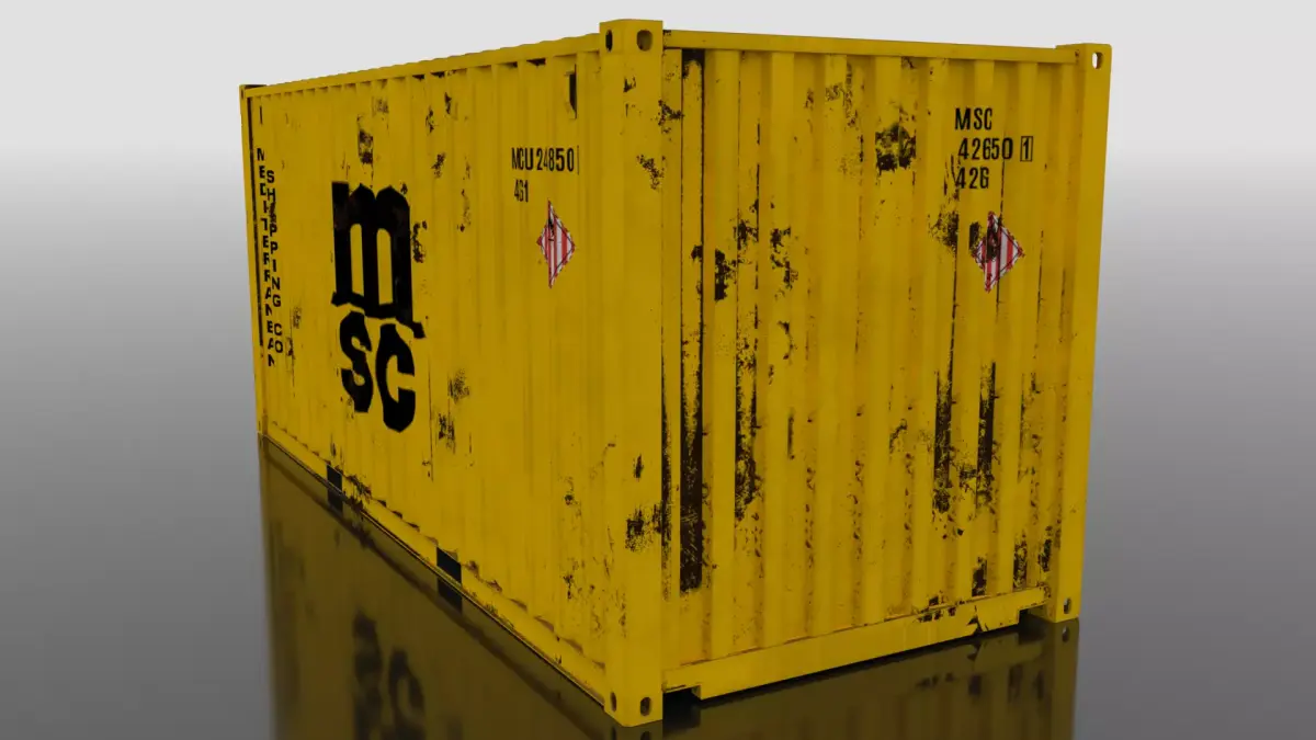 Shipping Container 20ft Low-poly 3D model buy