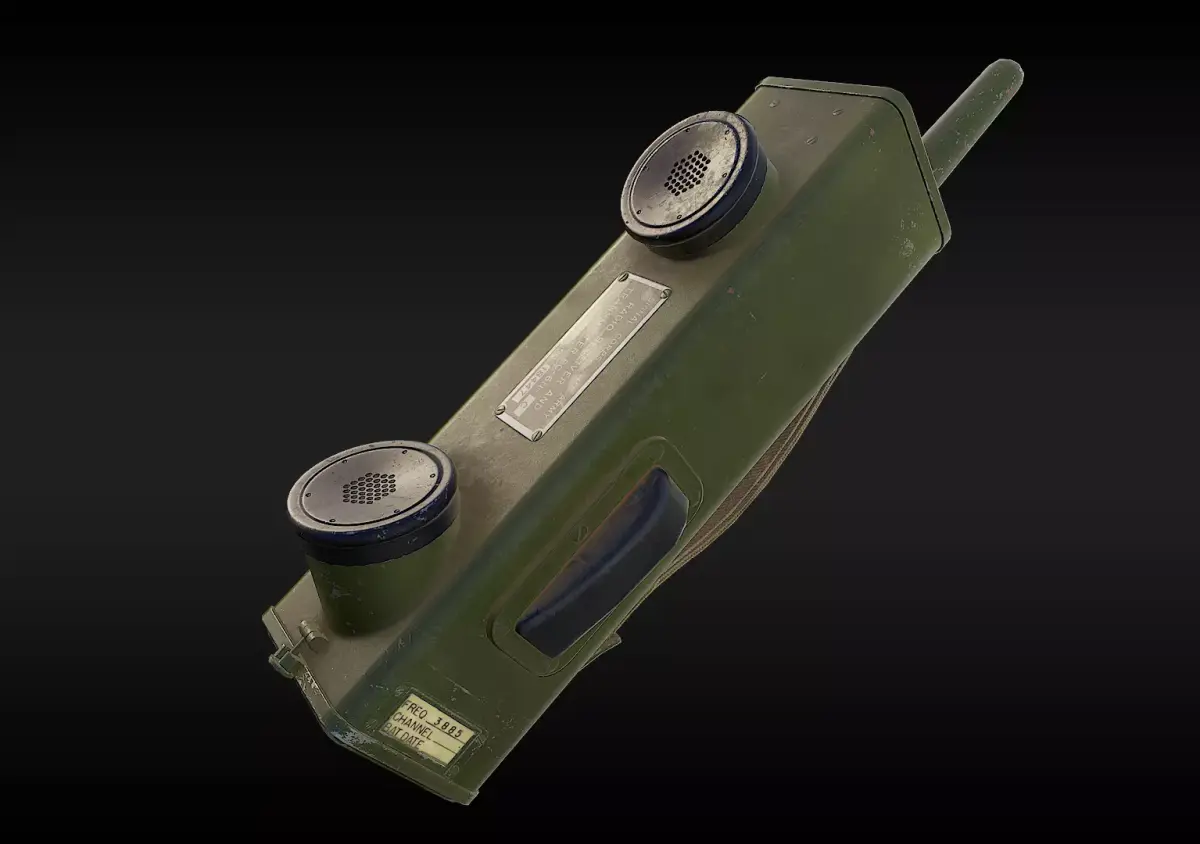 SCR536 World War 2 walkie talkie Low-poly 3D model