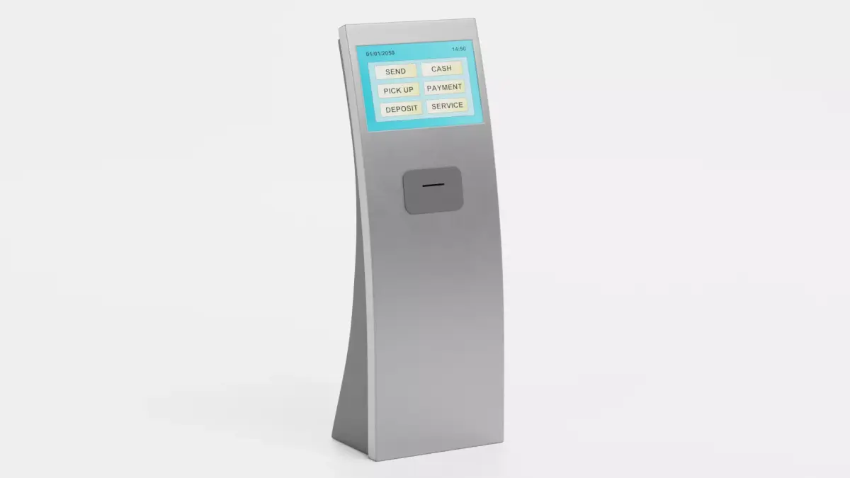 Ticket Terminal Low-poly 3D model