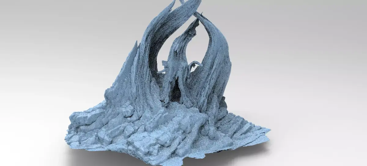 Medieval Witches Hollow Tree 1 Rocks 3D model
