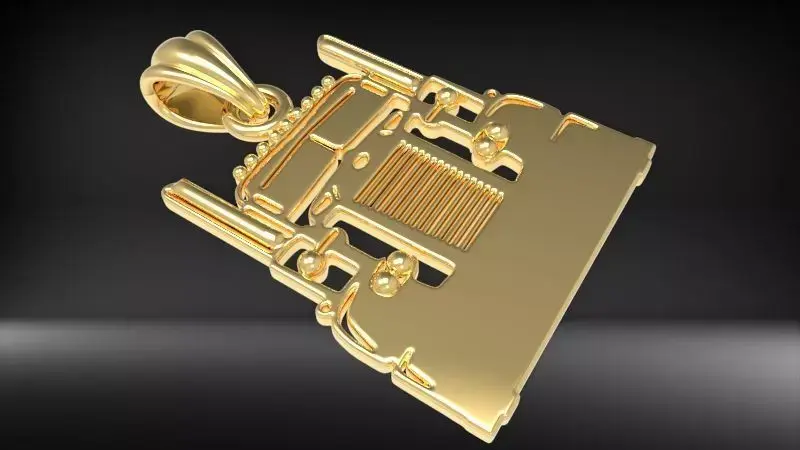 Semi Trailer Truck Pendant Necklace Jewerlry 3D print model purchase