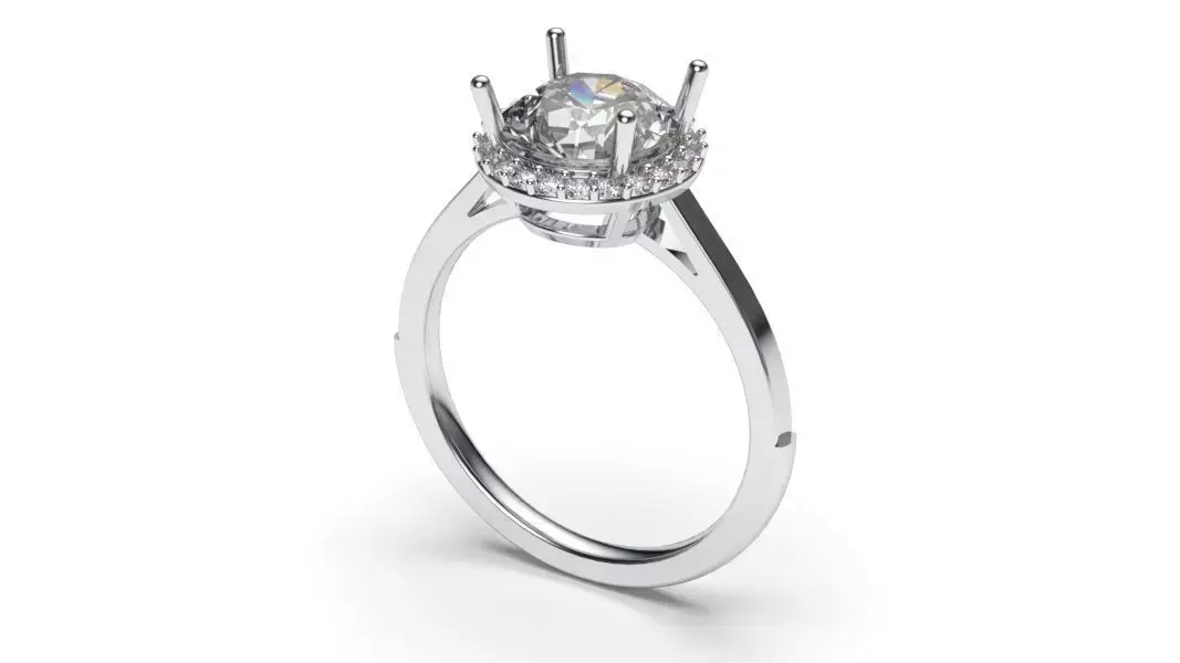 solitaire with ring sizes  9 part S99 3D print model