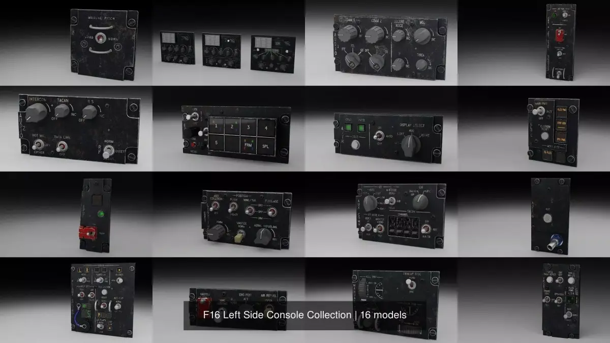 F16 Left Side Console Collection 