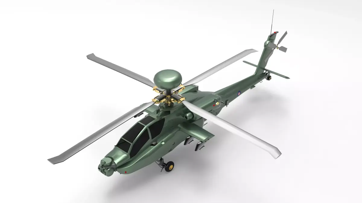 BOEING AH-64 APACHE  Low-poly 3D model purchase