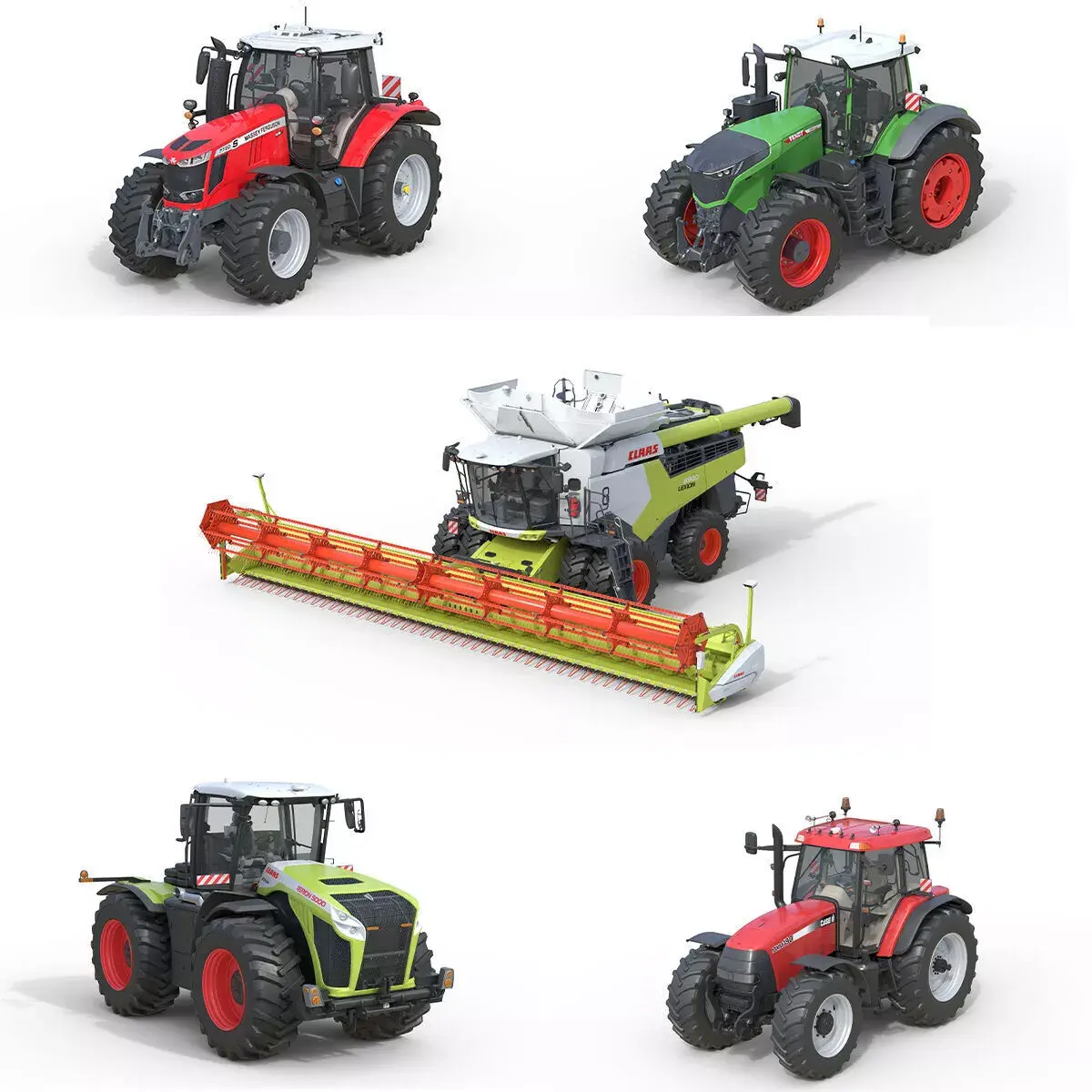 Farming vehicle collection v6 3D Model Pack