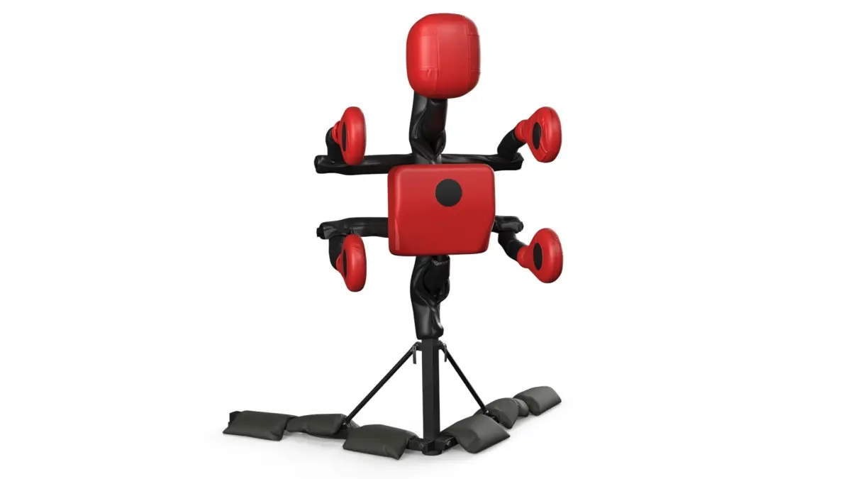 Martial Arts Dummy with Punching Arms Red 3D model