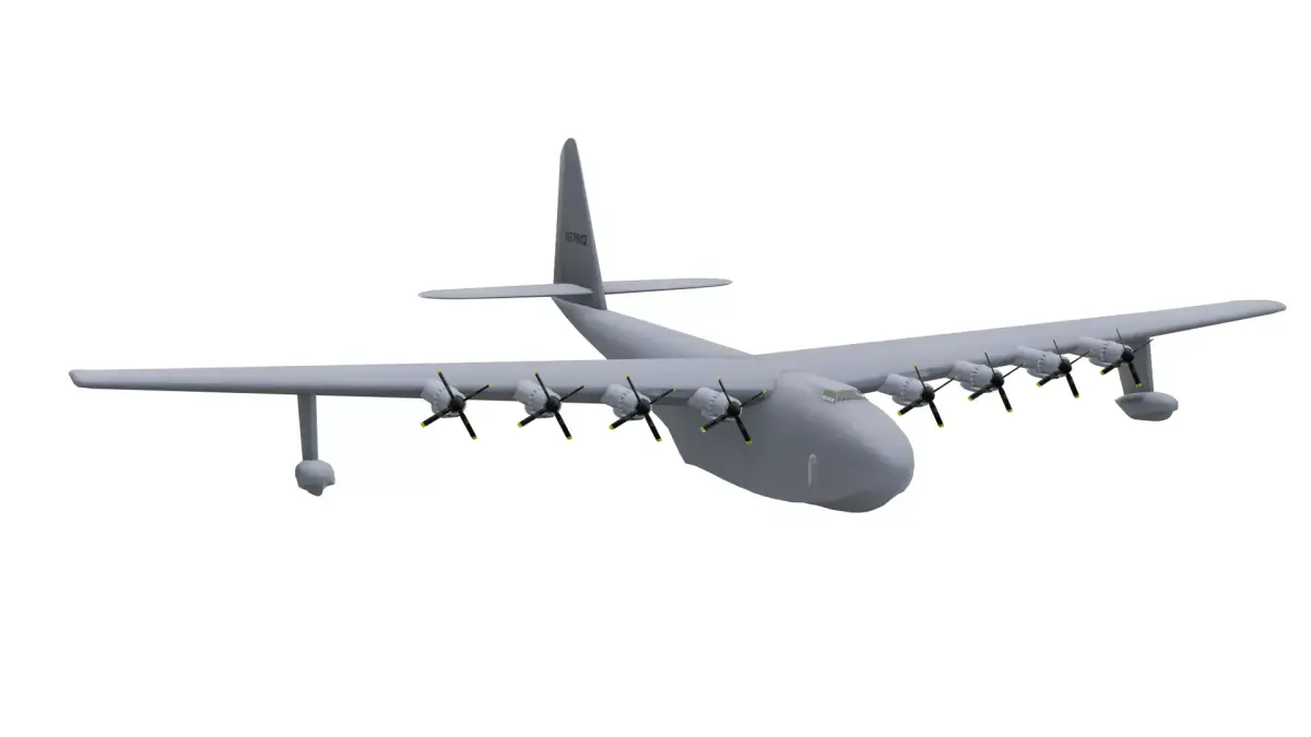 Hughes H4 Hercules Low-poly 3D model