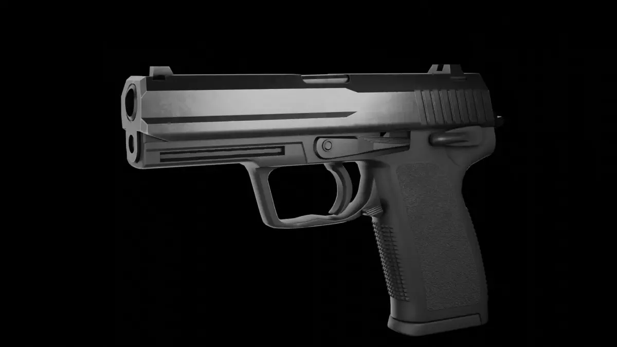 HK USP9mm Handgun Low-poly 3D model
