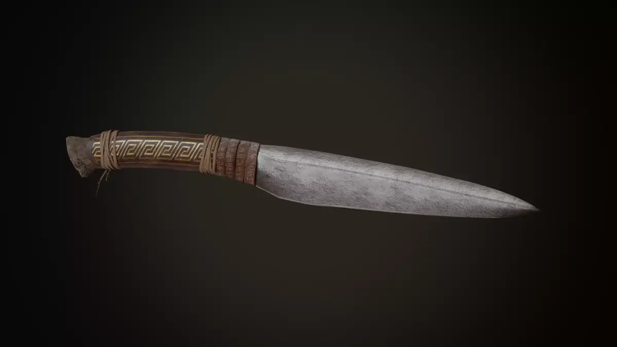 Hunting knife Free low-poly 3D model
