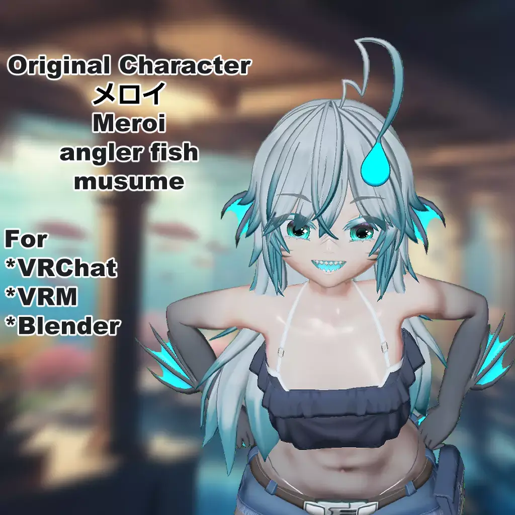 Angler Fish Musume Meroi VRChat VRM 3D model