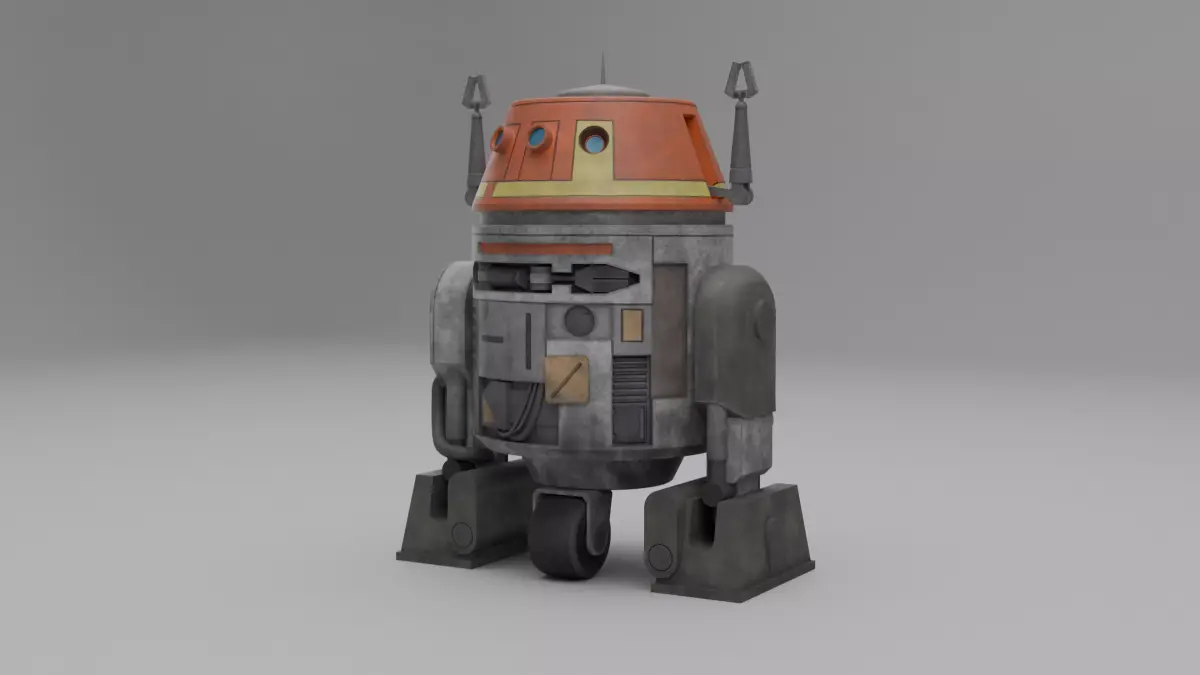  C1-10P Inspired Astromech Droid Free 3D model