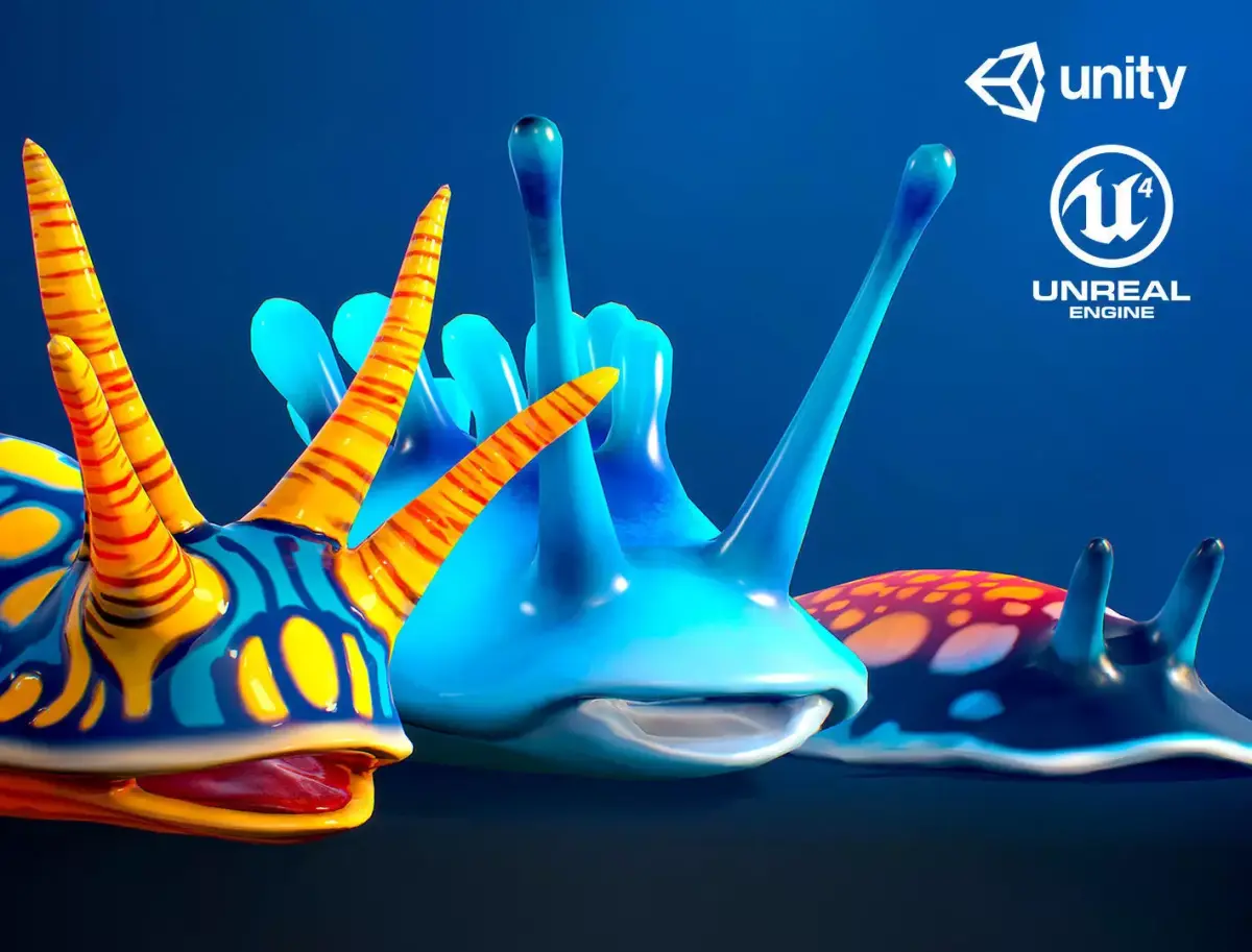 Magic Slugs Pack Low-poly 3D model