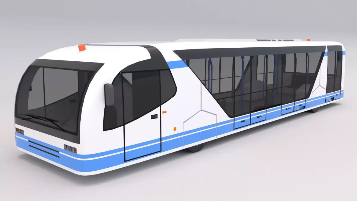Airport Bus Low-poly 3D model buy