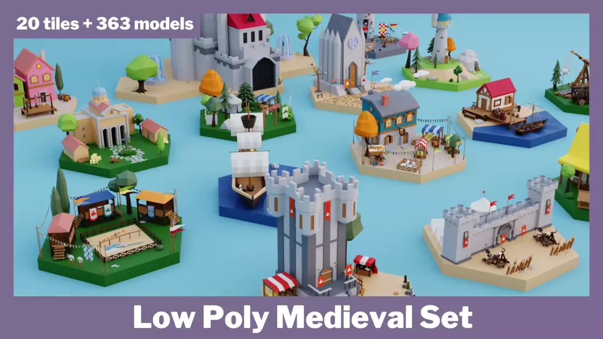 Low-Poly Medieval Environment Pack Low-poly 3D model