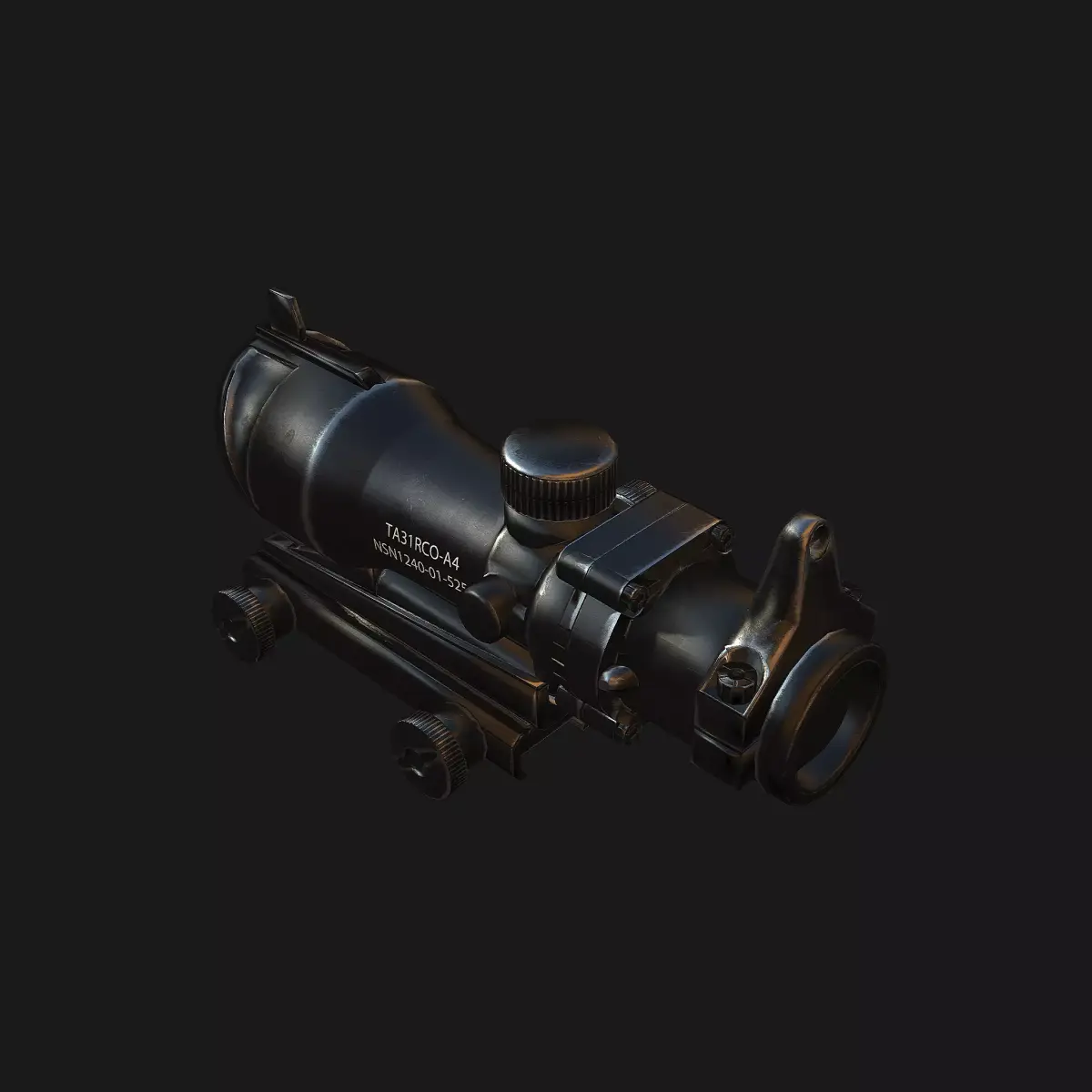  optical sight ACOG Low-poly 3D model