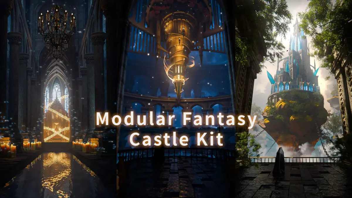 Fantasy Castle Builder Pack 3D model